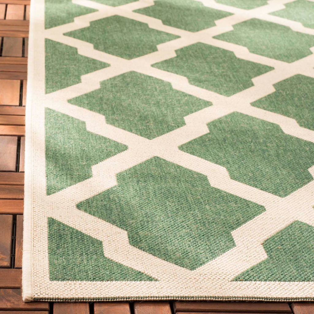 Safavieh Beach House Rug Collection: BHS122Y - Green / Creme