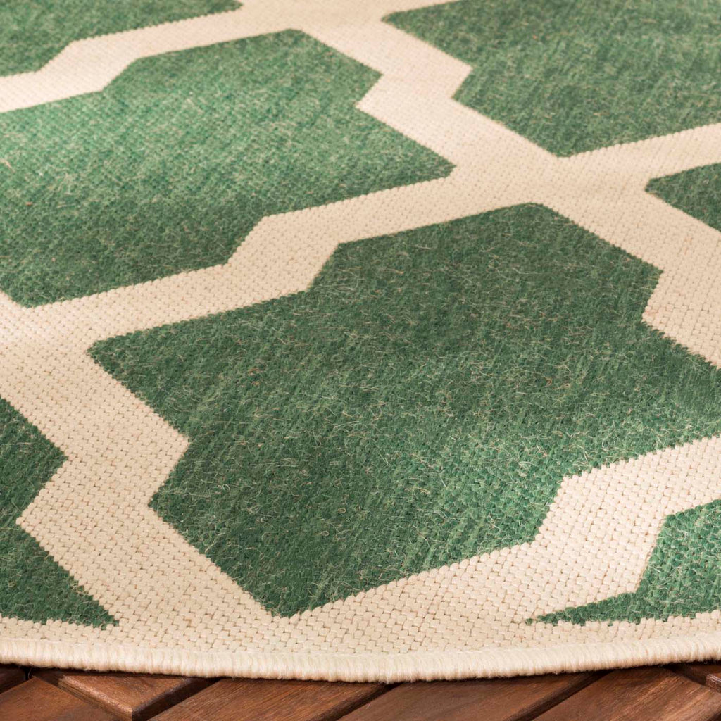 Safavieh Beach House Rug Collection: BHS122Y - Green / Creme