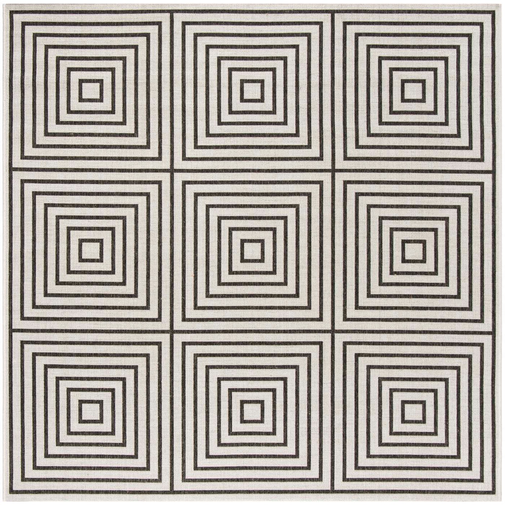 Safavieh Beach House Rug Collection: BHS123A - Light Grey / Charcoal