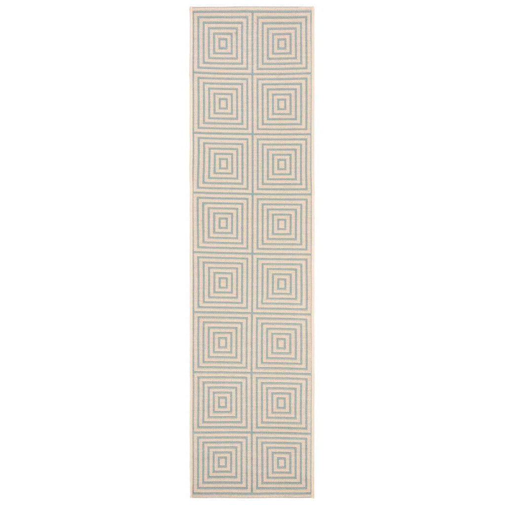 Safavieh Beach House Rug Collection BHS123L - Cream / Aqua