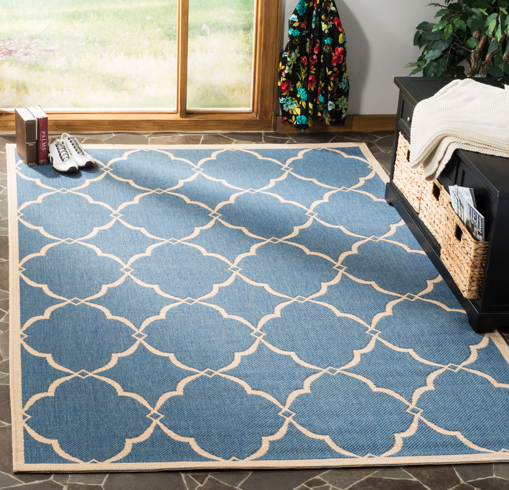 Safavieh Beach House Rug Collection BHS125M - Blue / Creme