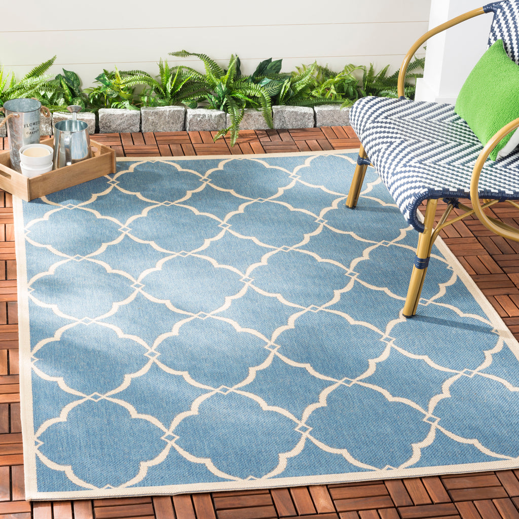 Safavieh Beach House Rug Collection BHS125M - Blue / Creme