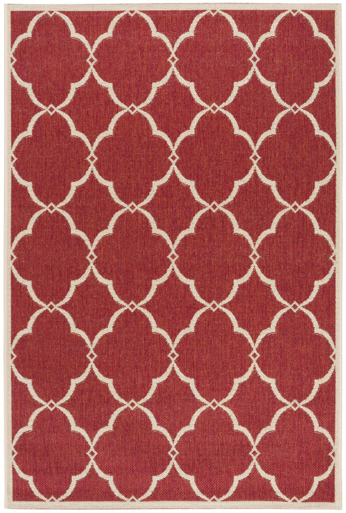 Safavieh Beach House Rug Collection BHS125Q - Red / Creme