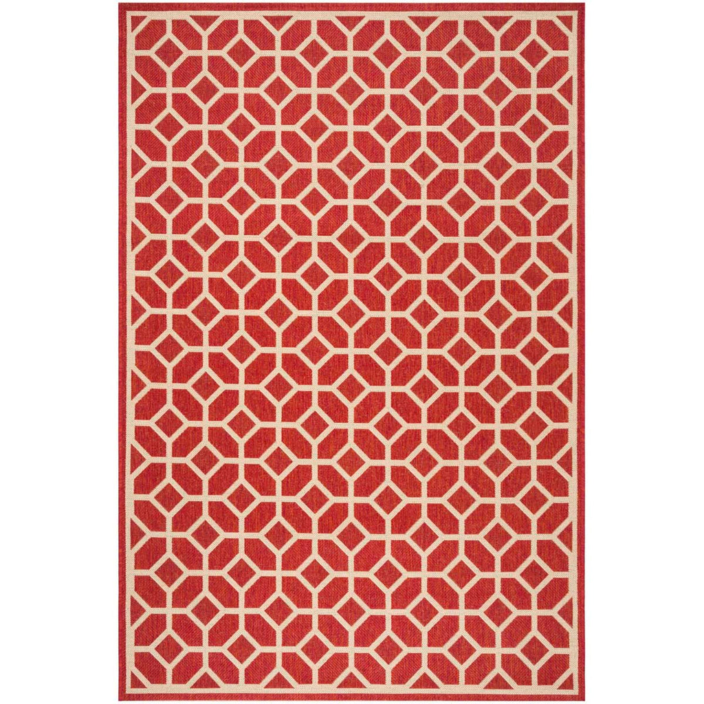 Safavieh Beach House Rug Collection BHS127Q - Red / Creme