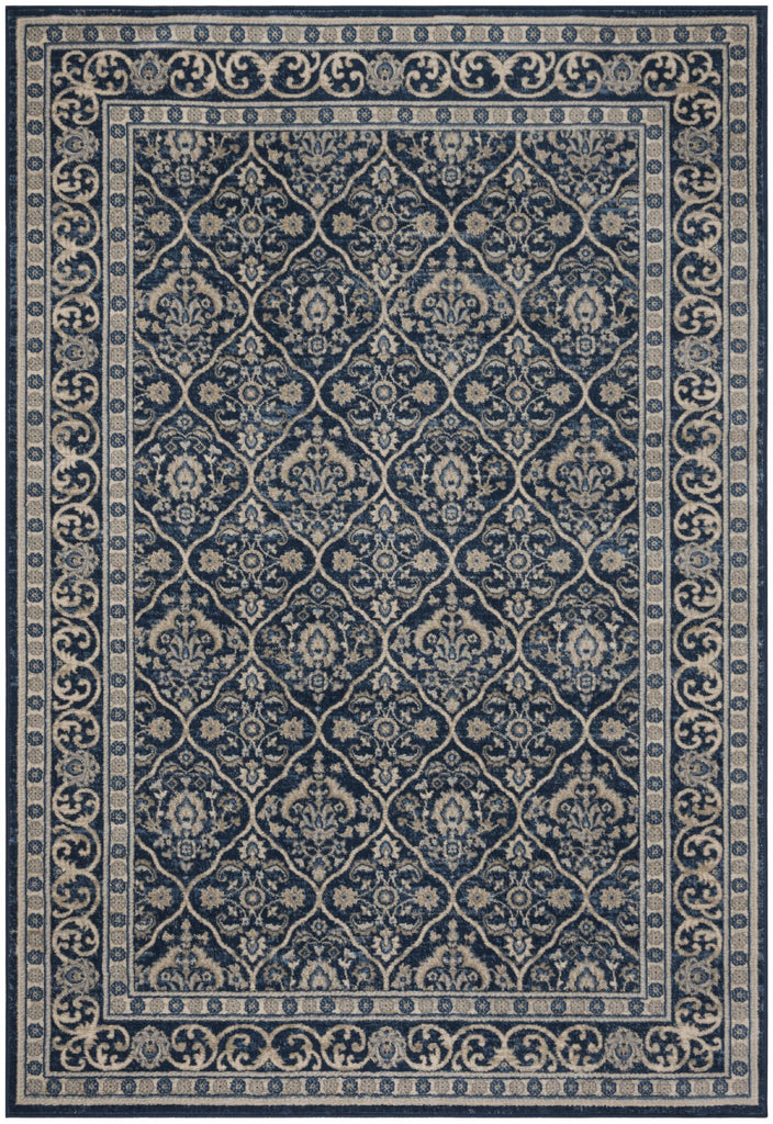 Contemporary Area Rug, BNT870M, 200 X 300 cm in Navy / Light Grey