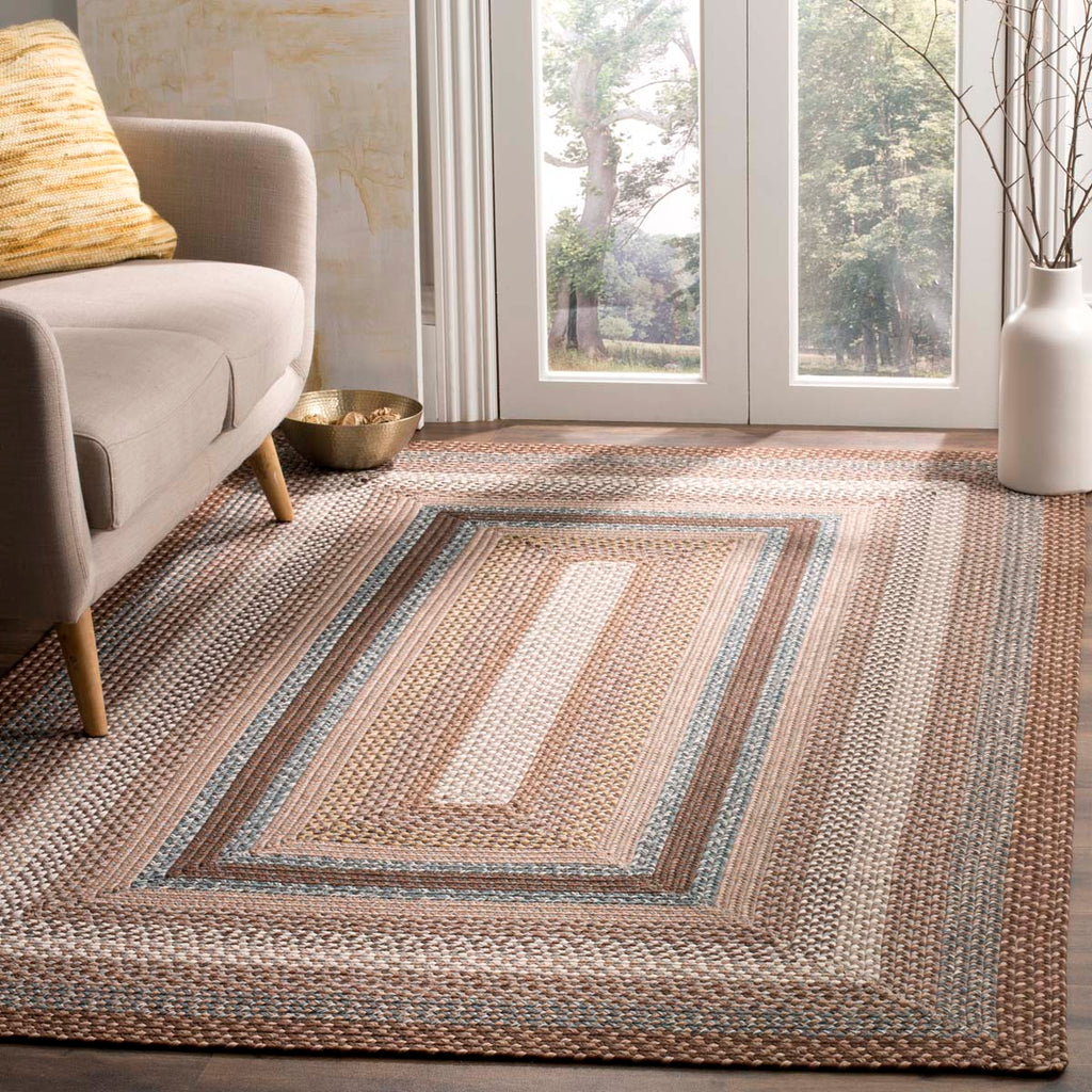 Safavieh Braided Rug Collection BRD313A - Brown / Multi