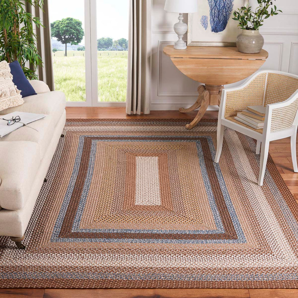 Safavieh Braided Rug Collection BRD313A - Brown / Multi