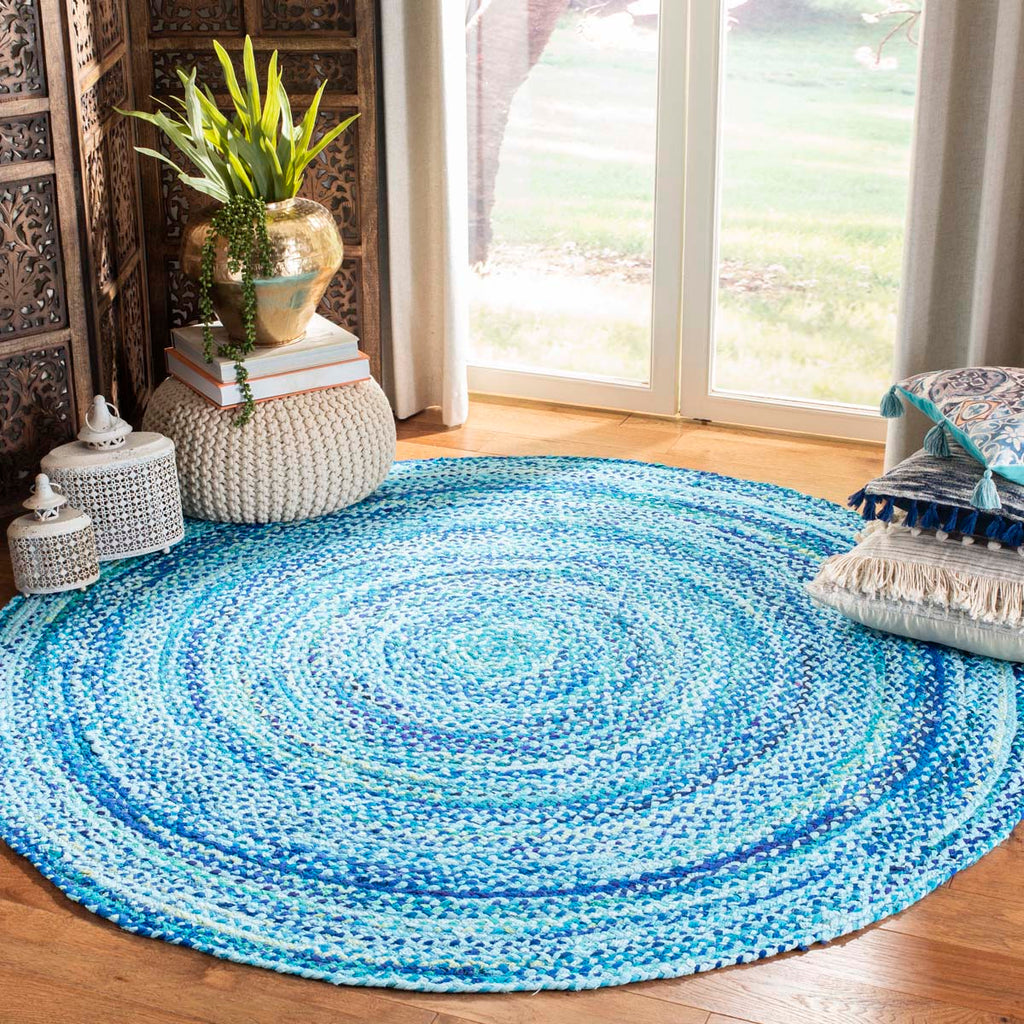 Safavieh Braided Rug Collection BRD452K - Turquoise