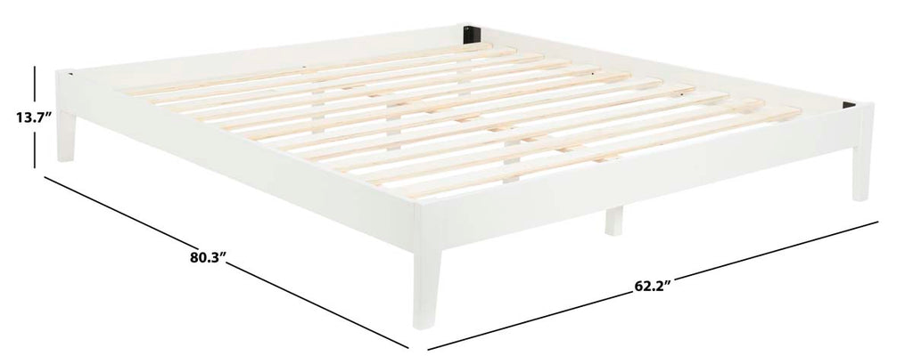 Safavieh Alyson Wood Bed Frame - White Wash