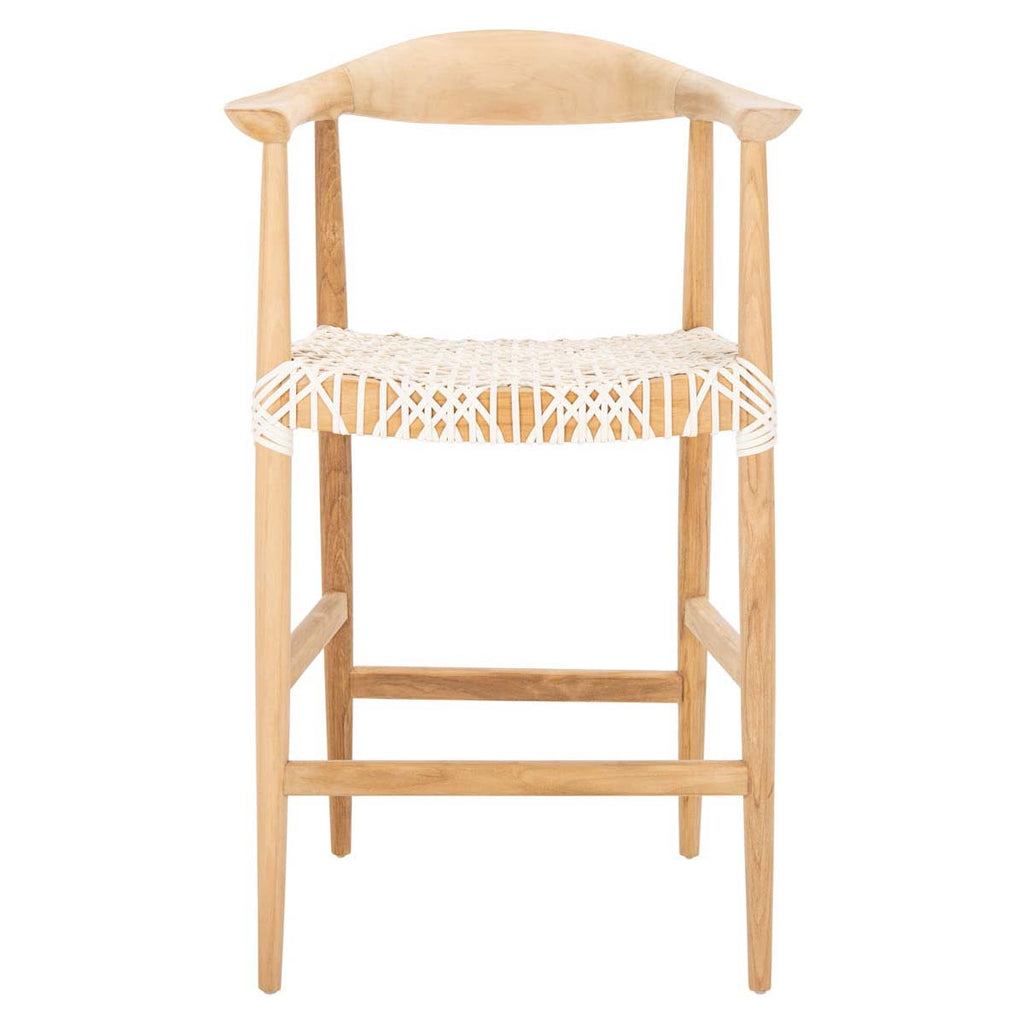 Safavieh Bandelier Counter Stool - Natural / White