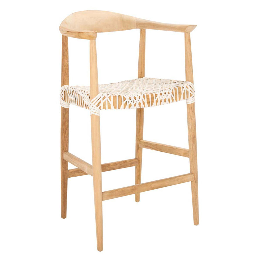 Safavieh Bandelier Counter Stool - Natural / White