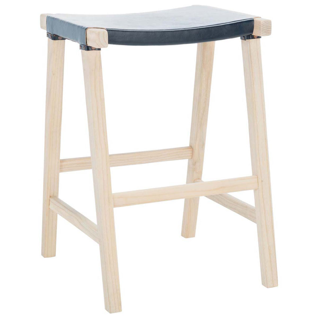 Aariz Rectangle Counter Stool | Safavieh - BST1011 - Black / Natural