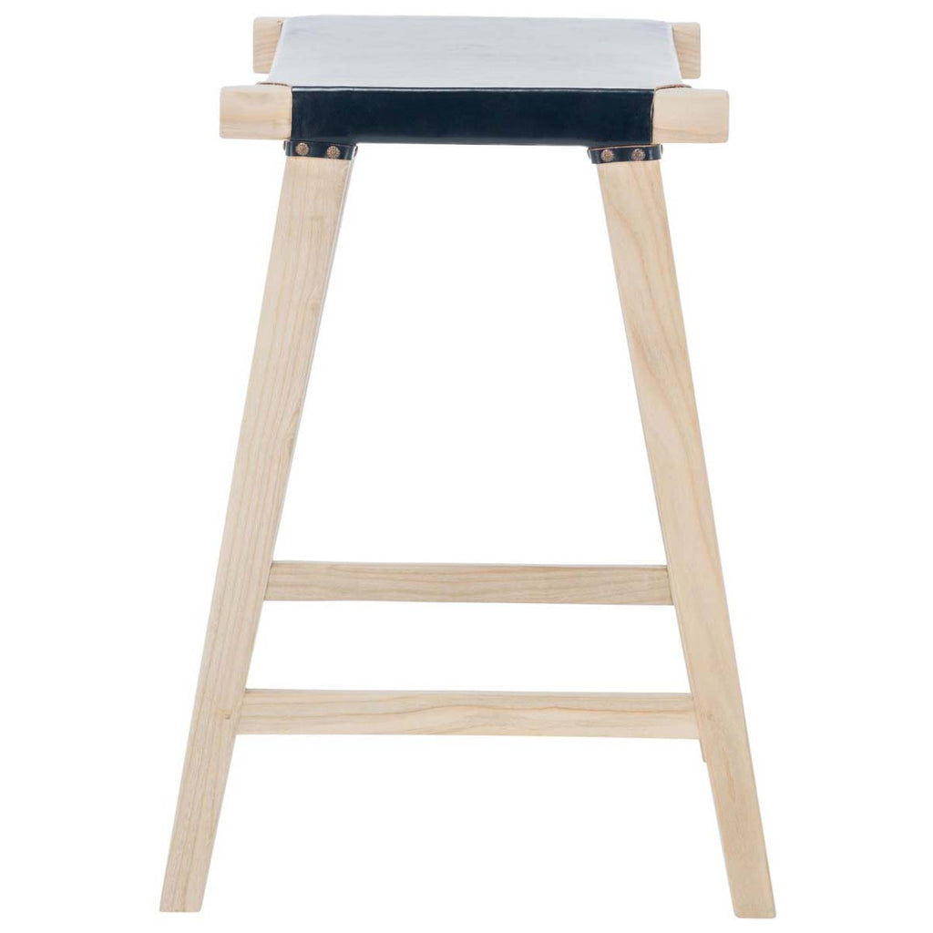 Aariz Rectangle Counter Stool | Safavieh - BST1011 - Black / Natural