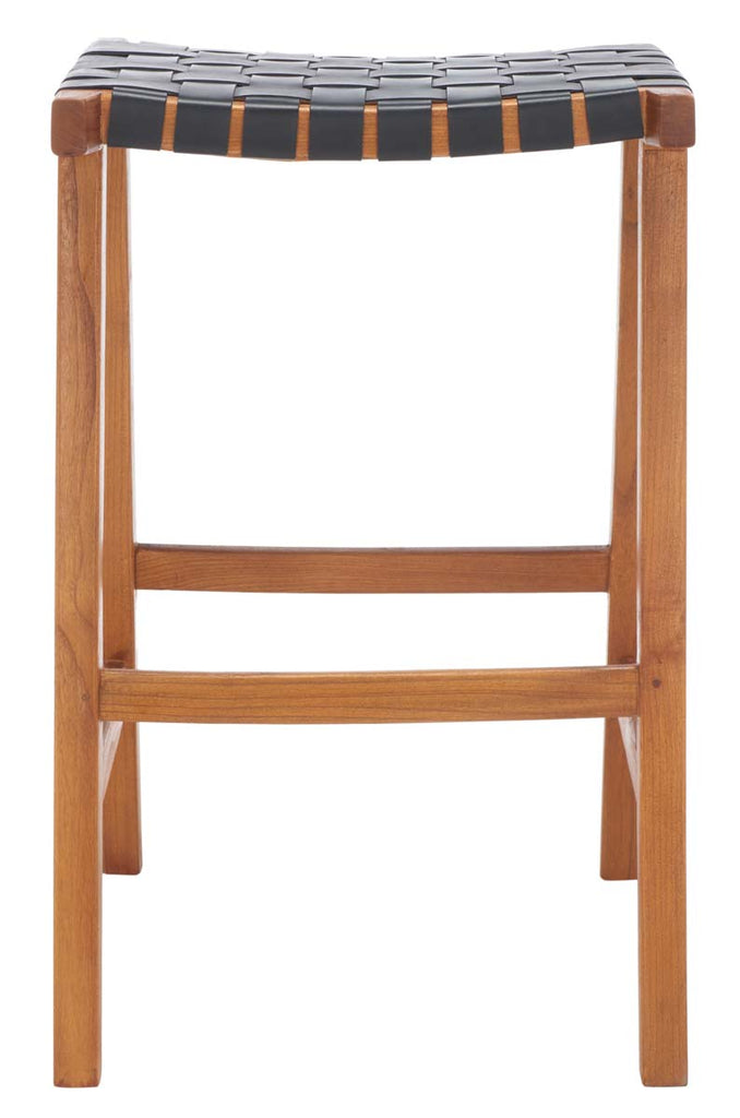 Safavieh Abreu Rectangle Barstool - Black / Natural