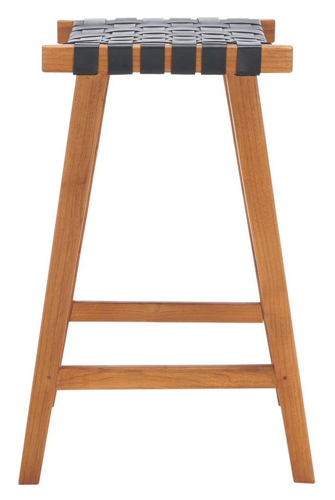 Safavieh Abreu Rectangle Barstool - Black / Natural