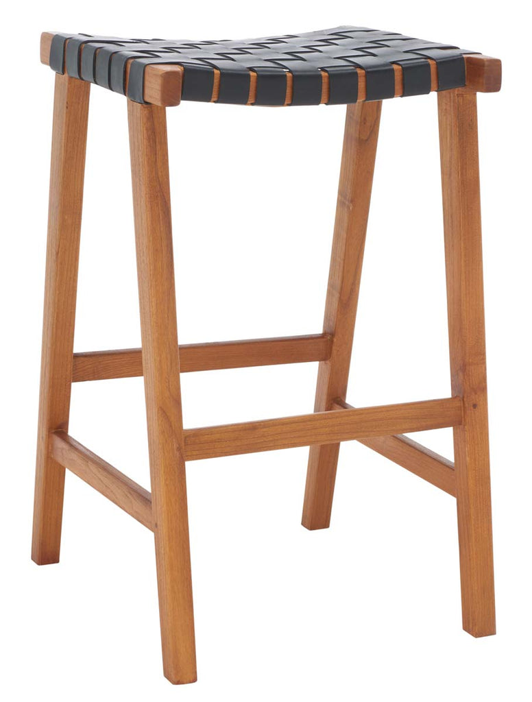 Safavieh Abreu Rectangle Barstool - Black / Natural