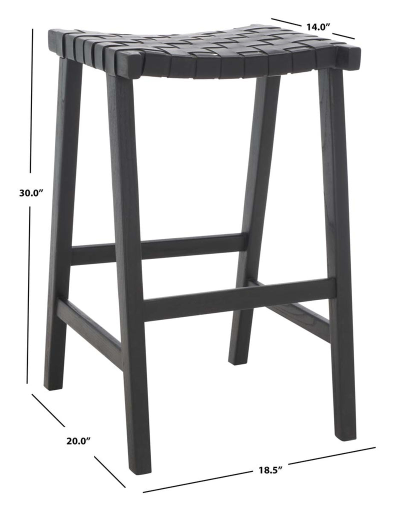 Safavieh Abreu Rectangle Barstool - Black