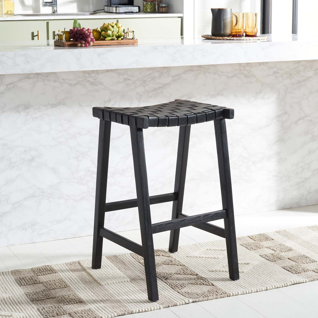 Safavieh Abreu Rectangle Barstool - Black