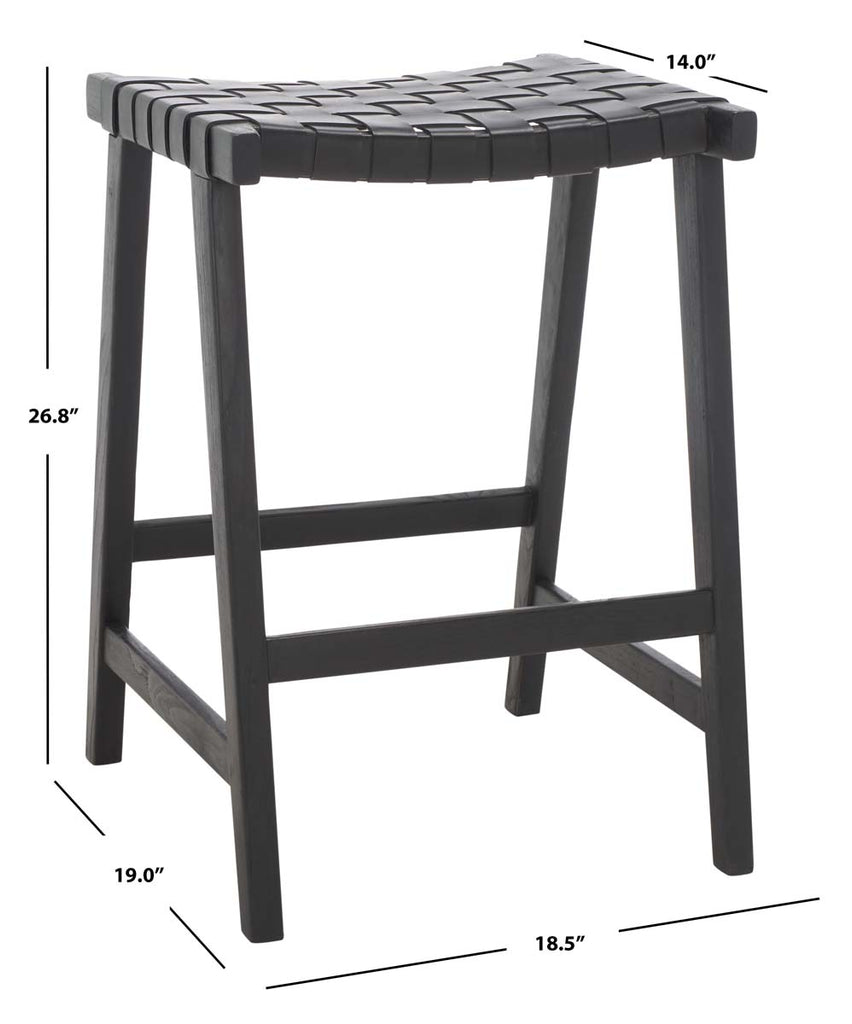 Safavieh Abreu Rectangle Counter Stool - Black