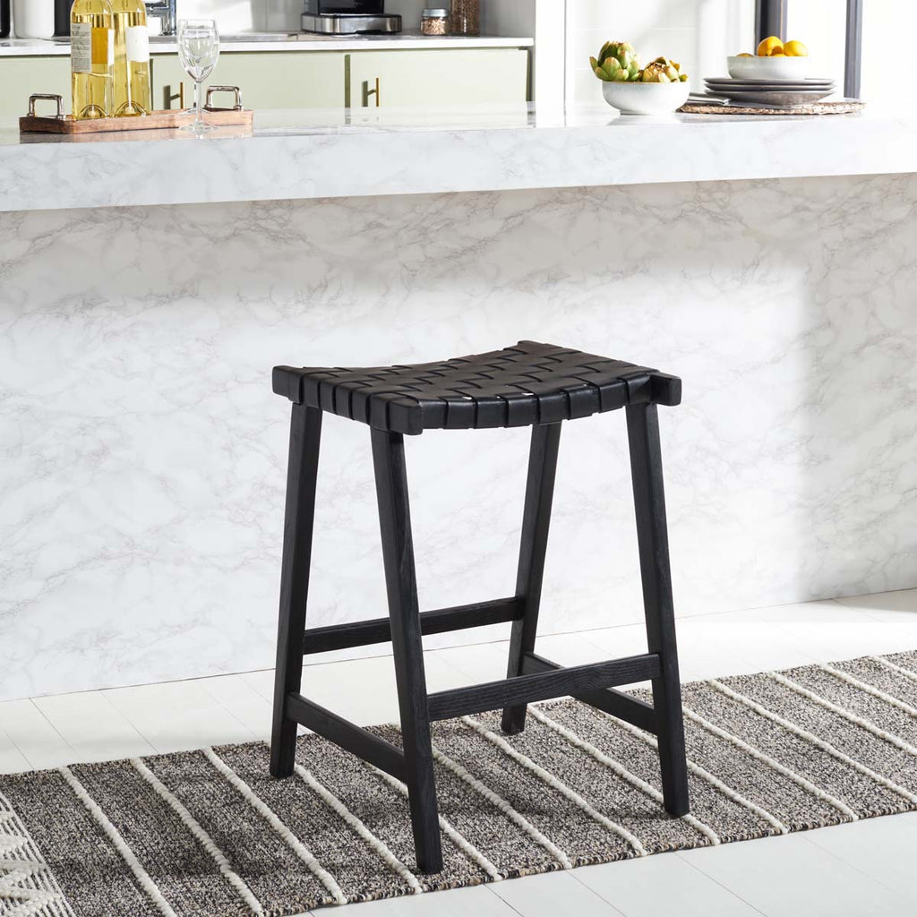 Safavieh Abreu Rectangle Counter Stool - Black