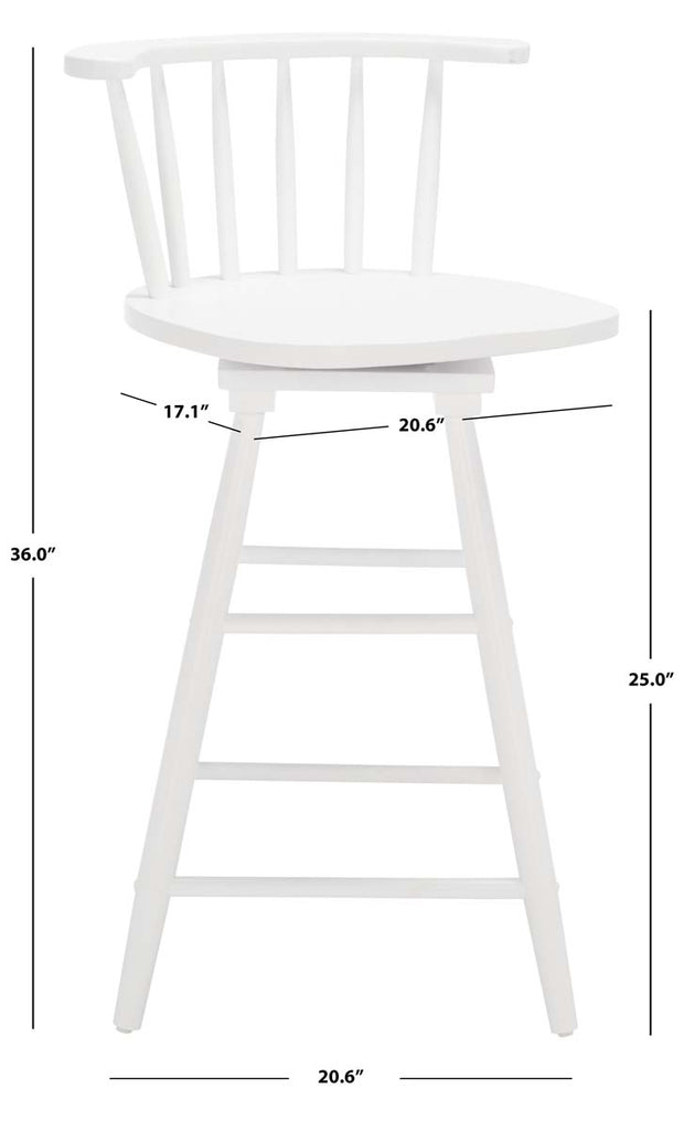 Safavieh Ray Swivel Counter Stool - White