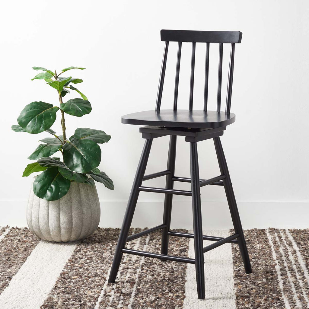 Safavieh Quai Swivel Counter Stool - Black