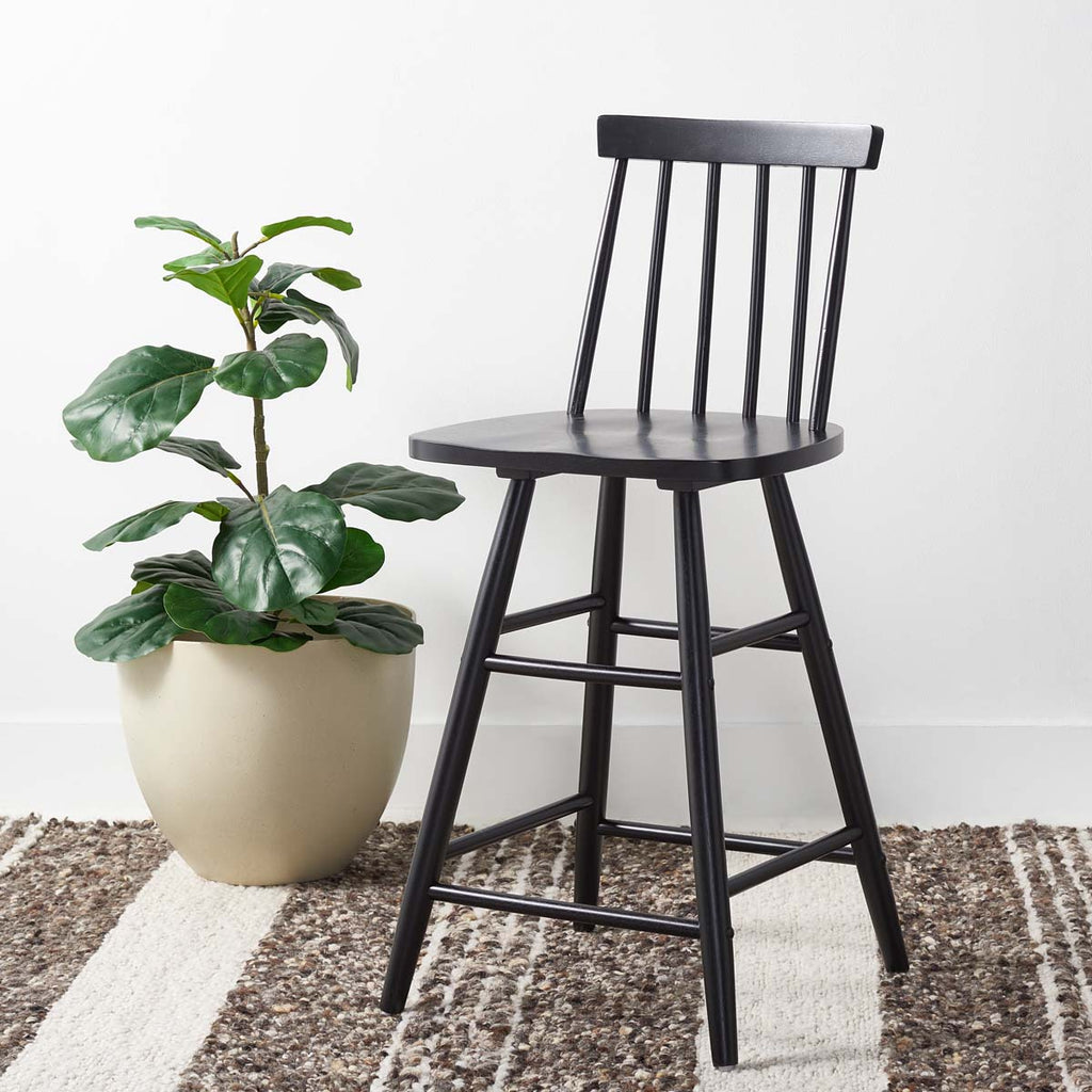 Safavieh  May Wood Counter Stool - Black