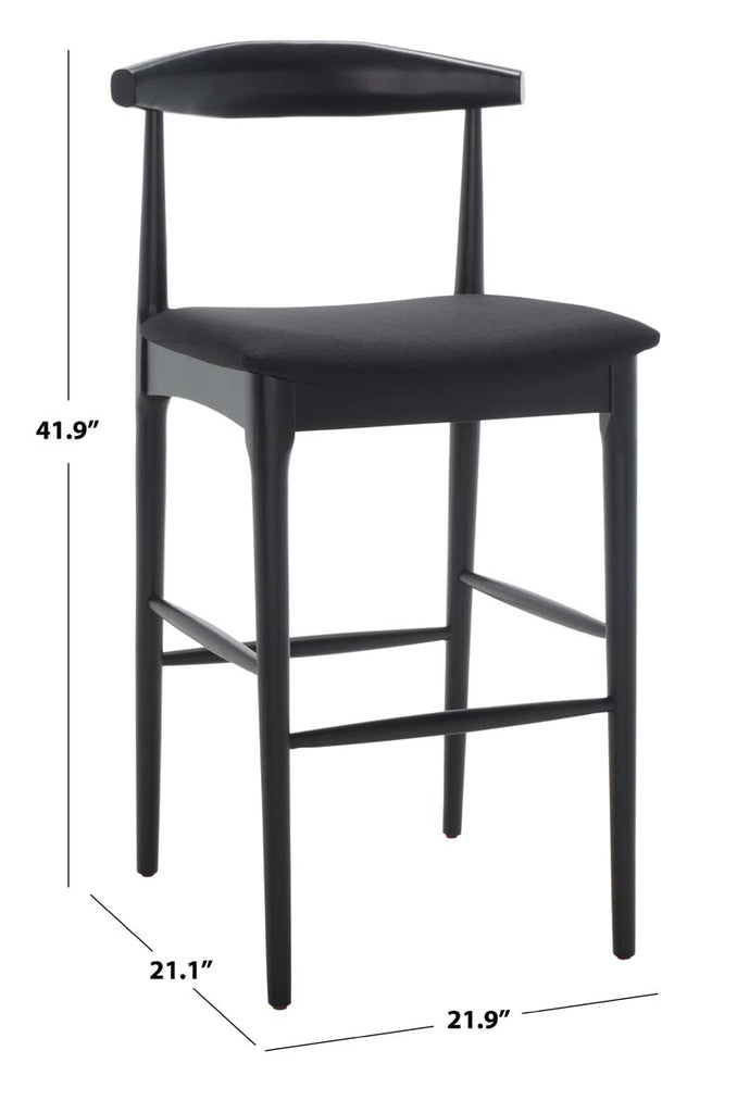 Safavieh Lionel Retro Bar Stool - Black