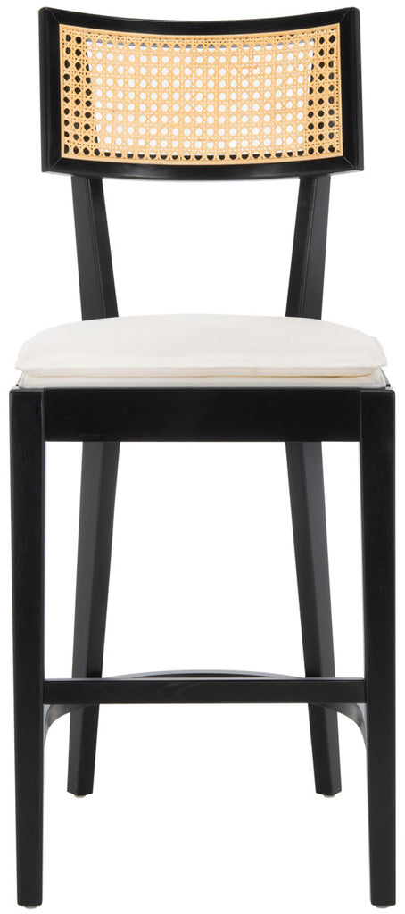 Safavieh Galway Cane Counter Stool - Black / Natural