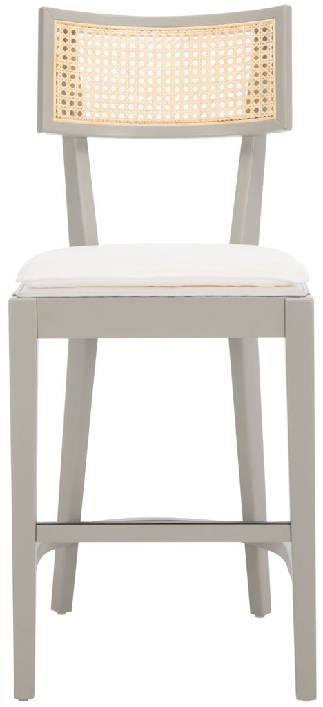 Safavieh Galway Cane Counter Stool - Grey / Natural