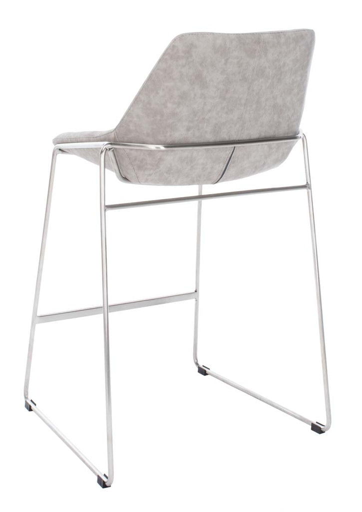 Safavieh Alexis Mid Century Counter Stool - Stone Grey /Silver