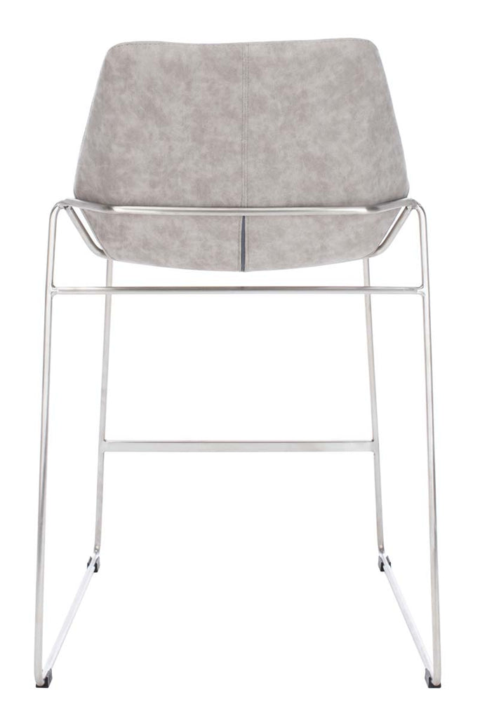 Safavieh Alexis Mid Century Counter Stool - Stone Grey /Silver