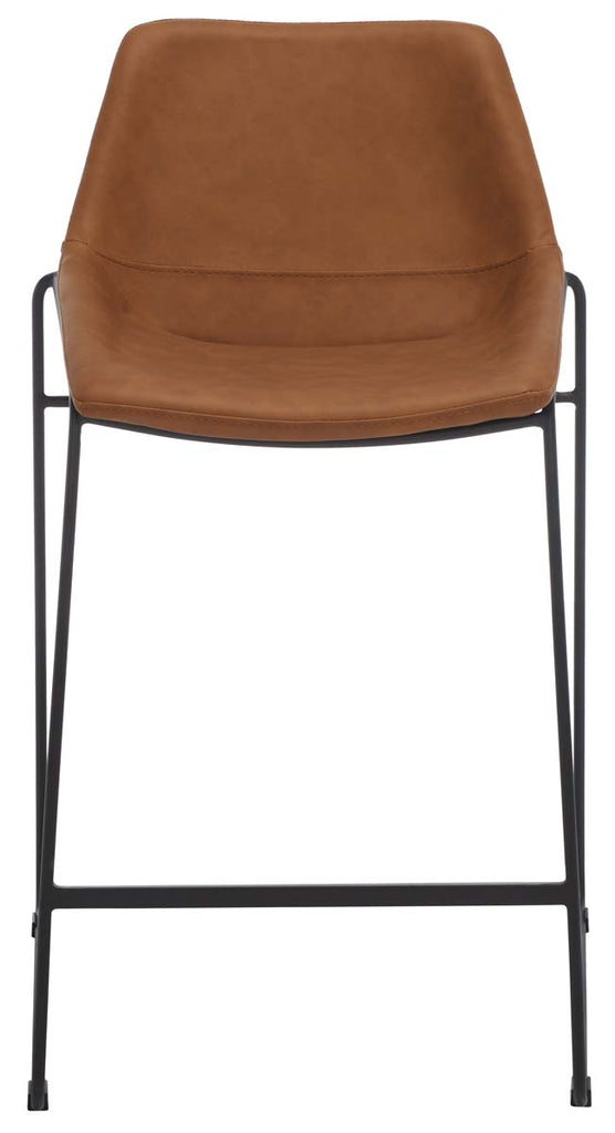 Safavieh Alexis Mid Century Counter Stool - Cognac/Black Legs