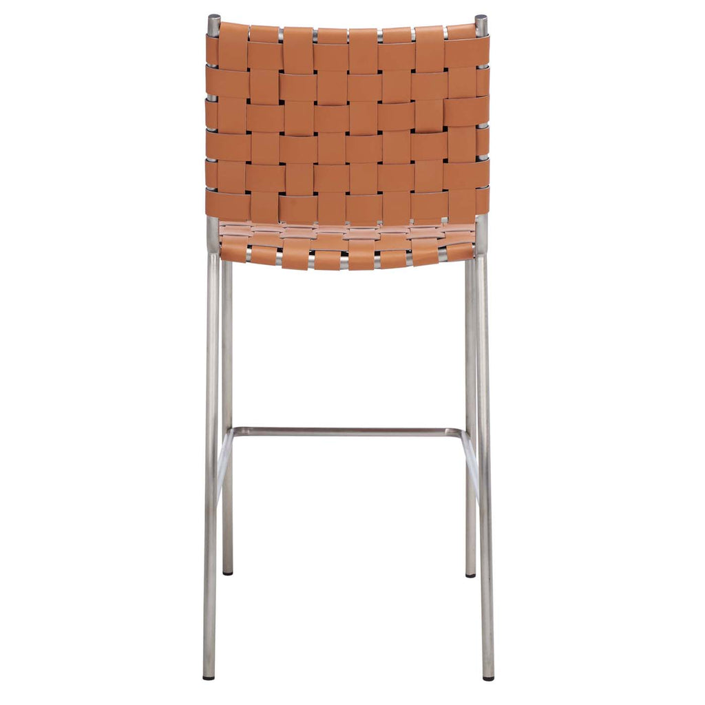 Safavieh Bahari Woven Counter Stool - Cognac / Silver