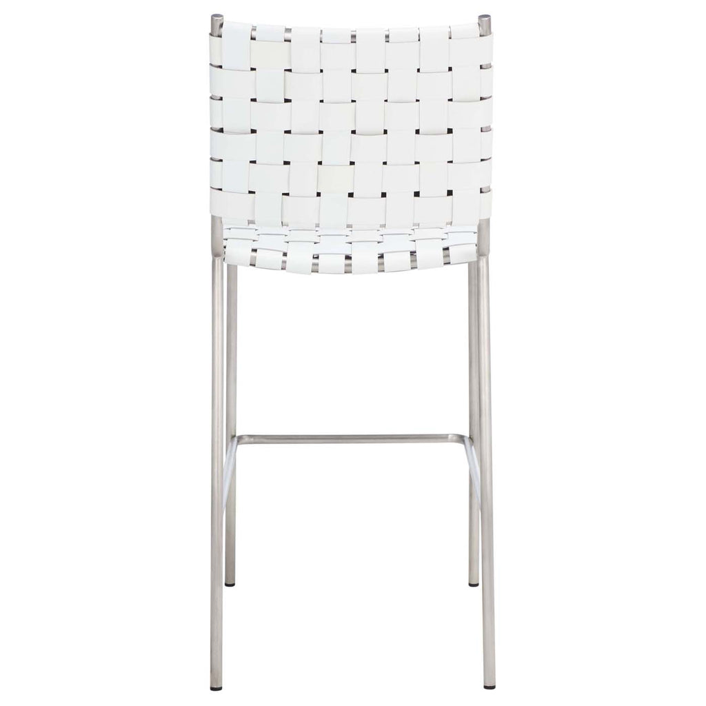 Safavieh Bahari Woven Counter Stool - White / Silver