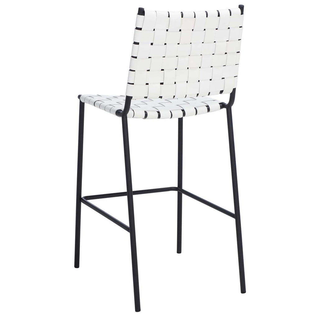 Safavieh Bahari Woven Counter Stool - White / Black