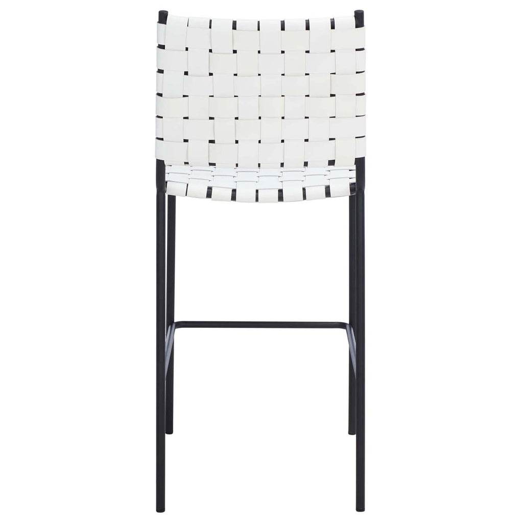 Safavieh Bahari Woven Counter Stool - White / Black