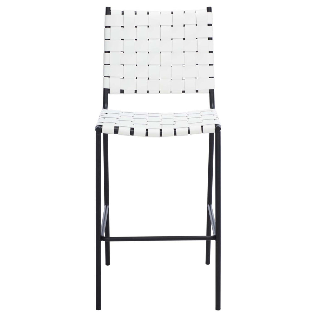 Safavieh Bahari Woven Counter Stool - White / Black