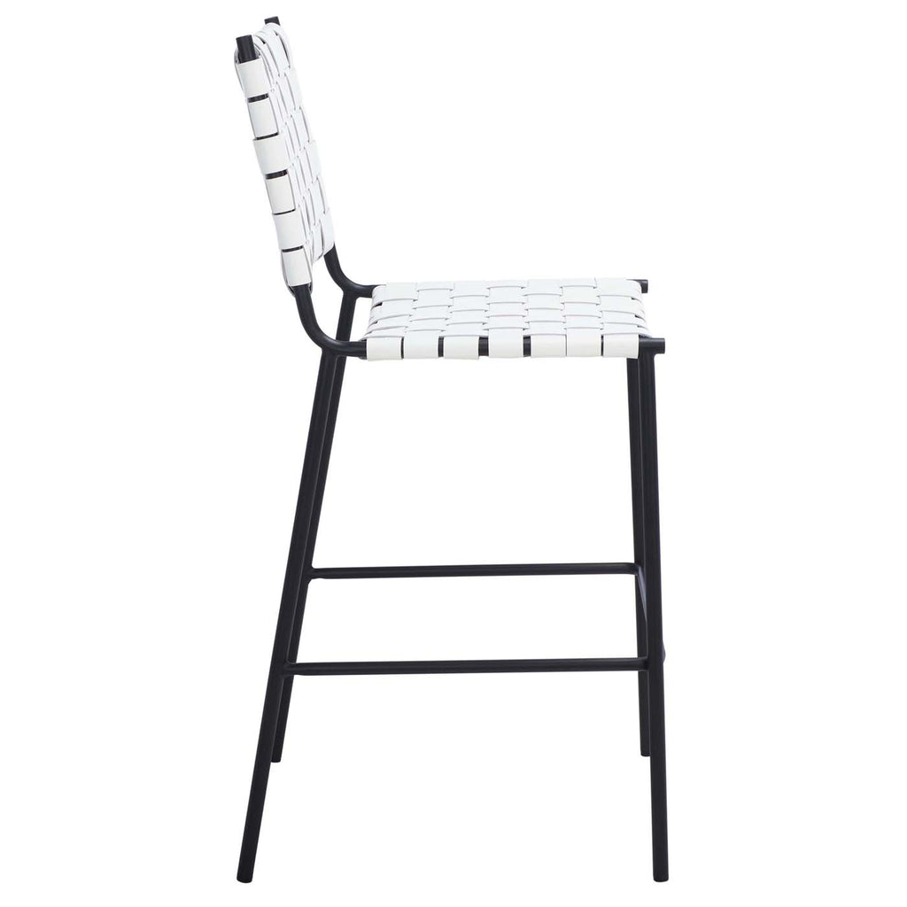 Safavieh Bahari Woven Counter Stool - White / Black