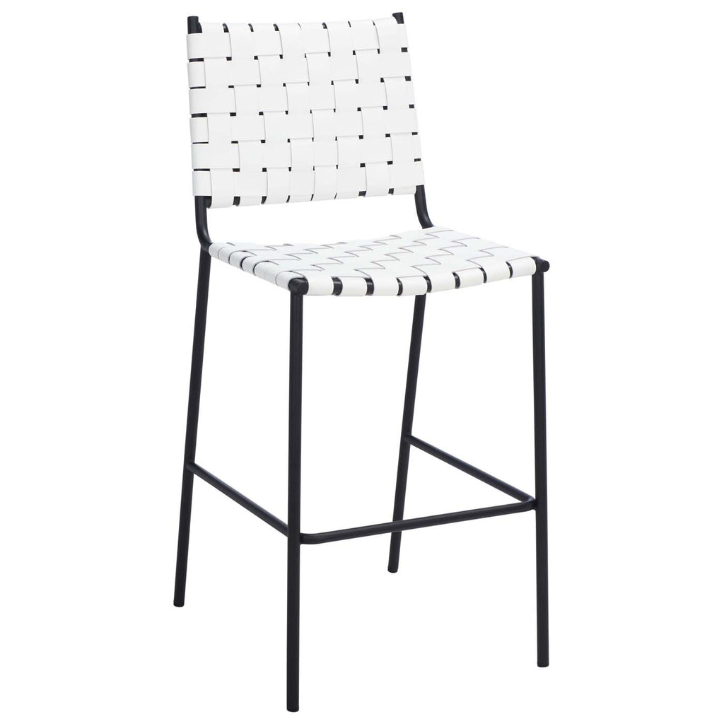 Safavieh Bahari Woven Counter Stool - White / Black