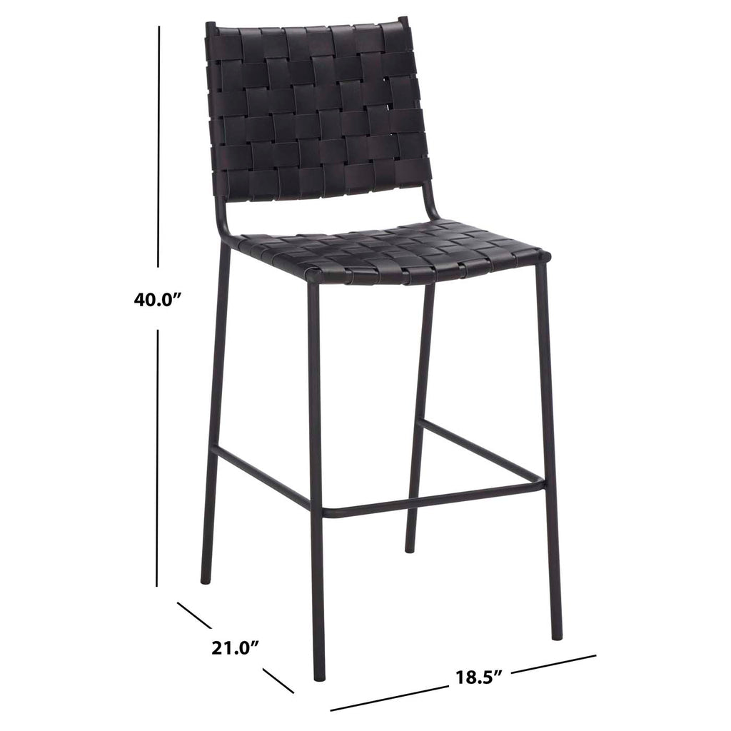 Safavieh Bahari Woven Counter Stool - Black