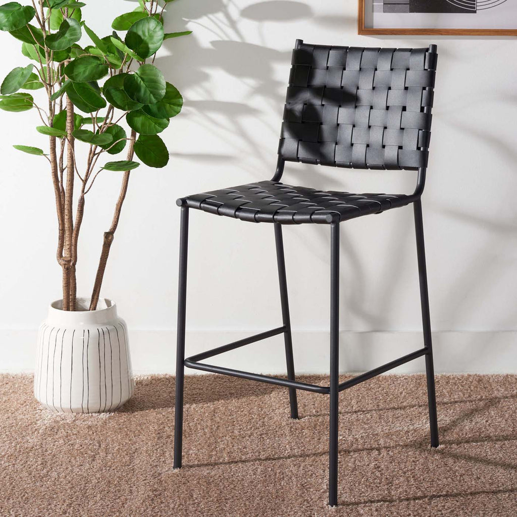 Safavieh Bahari Woven Counter Stool - Black