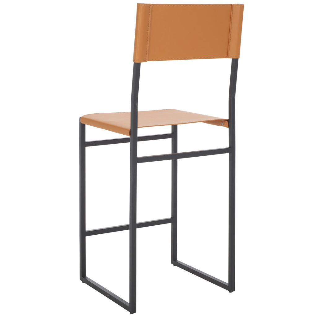 Safavieh Layne Counter Stool - Cognac / Black