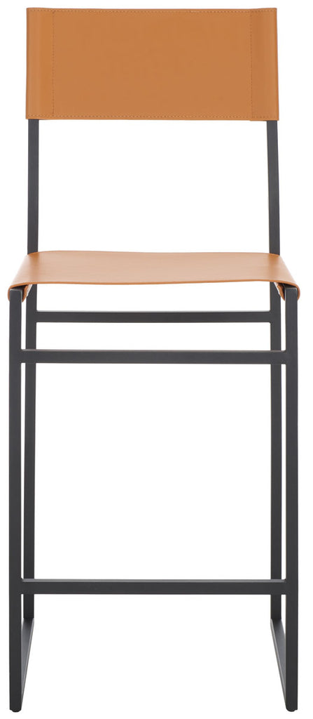 Safavieh Layne Counter Stool - Cognac / Black