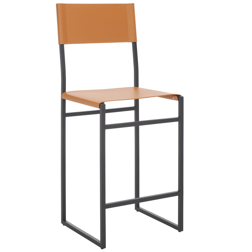 Safavieh Layne Counter Stool - Cognac / Black