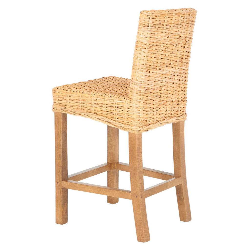 Safavieh Tobie Rattan Counter Stool - Natural / Natural