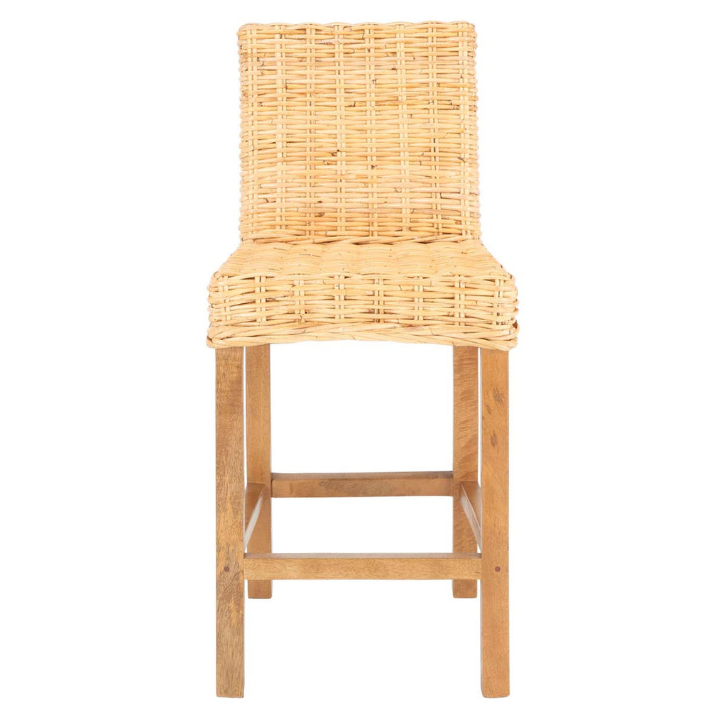 Safavieh Tobie Rattan Counter Stool - Natural / Natural