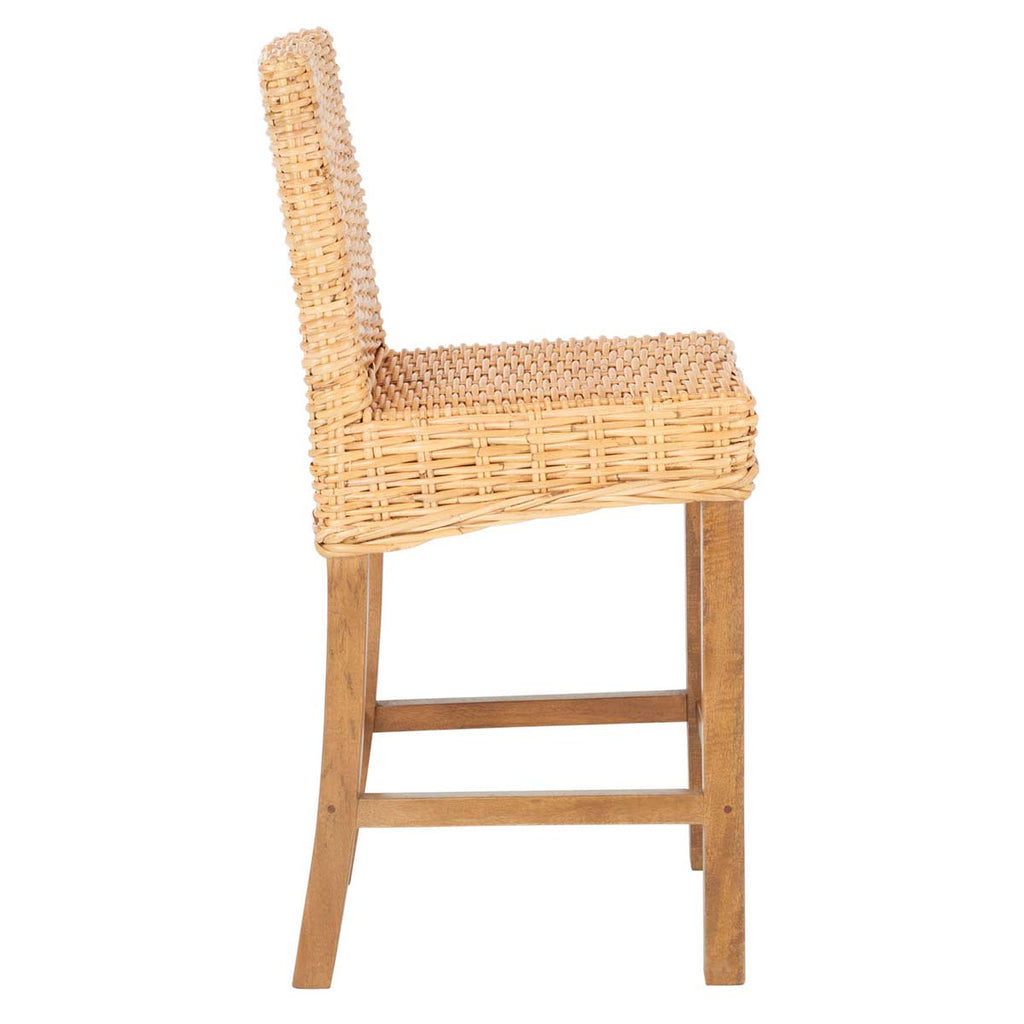 Safavieh Tobie Rattan Counter Stool - Natural / Natural