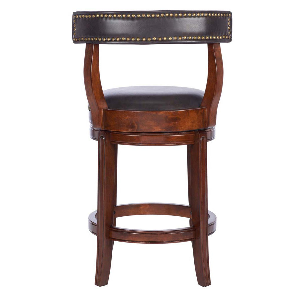 Safavieh Luigi Counter Stool-Walnut/Brown