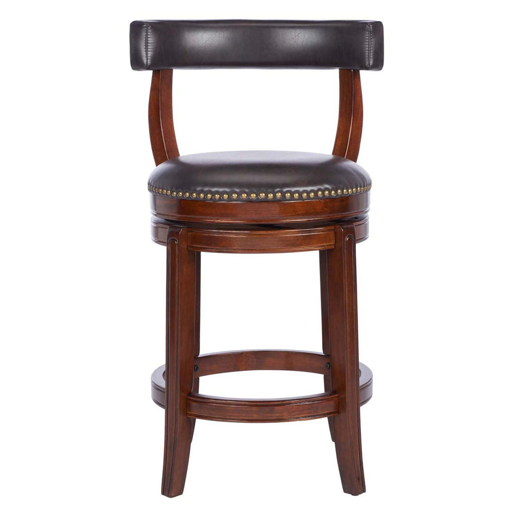 Safavieh Luigi Counter Stool-Walnut/Brown